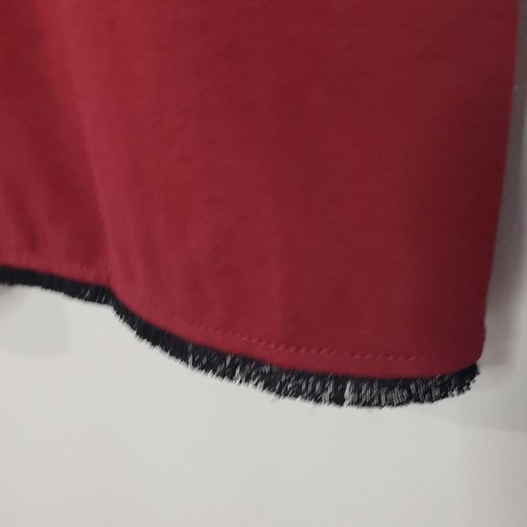 Desigual XLarge NWT Red Burgundy Patchwork Sheath Dress - Red Sweaterdress - Picture 7 of 13